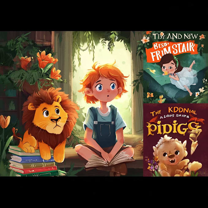 design beautiful children book covers with creative art