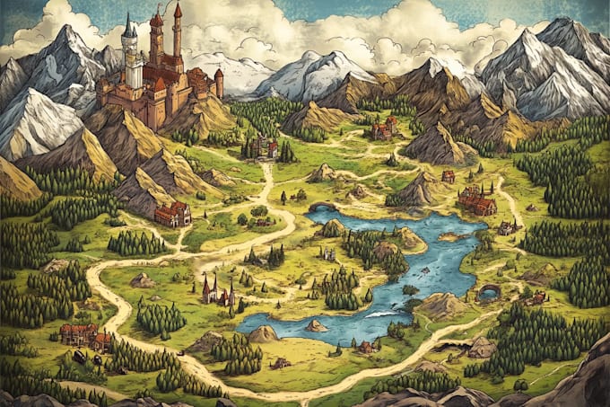 create hand drawn fantasy maps