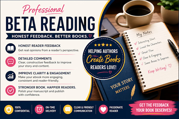 beta read your manuscript and provide reader feedback