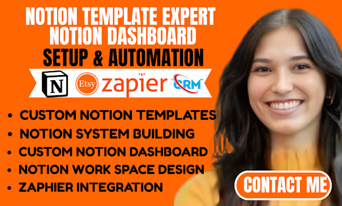 create notion template, dashboard, automation, CRM, notion website notion expert