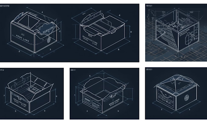 create pet product packaging design, tech gadget packaging and box dieline