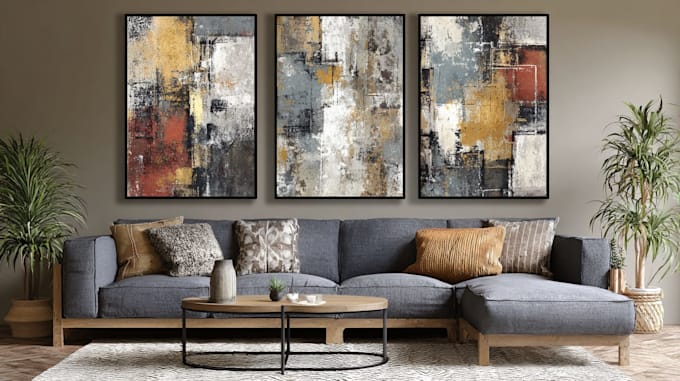 create modern abstract digital art paintings