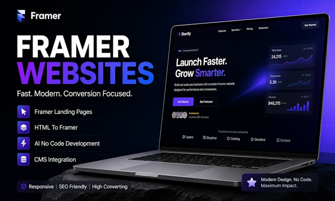develop framer landing page framer website html to framer ai no code expert cms