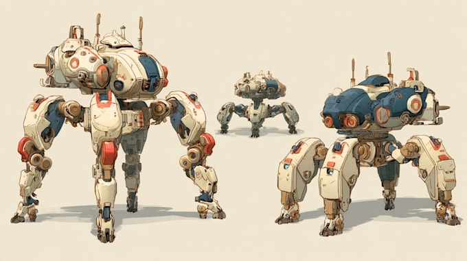 make high quality robot, mecha concepts