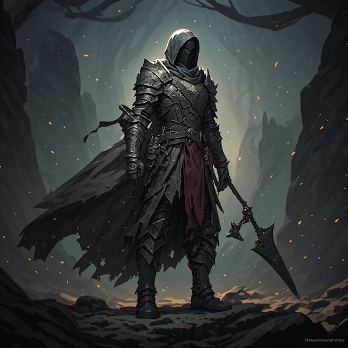 create full body dnd character art and illustration