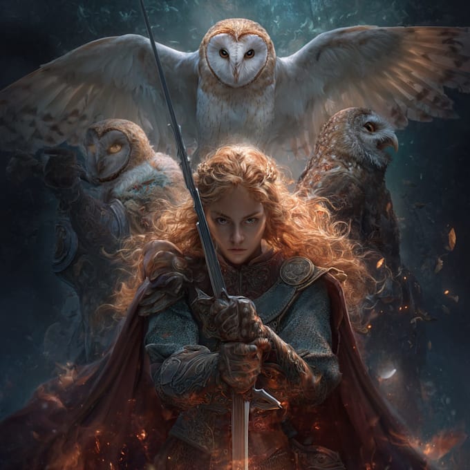 draw fantasy book cover, illustration