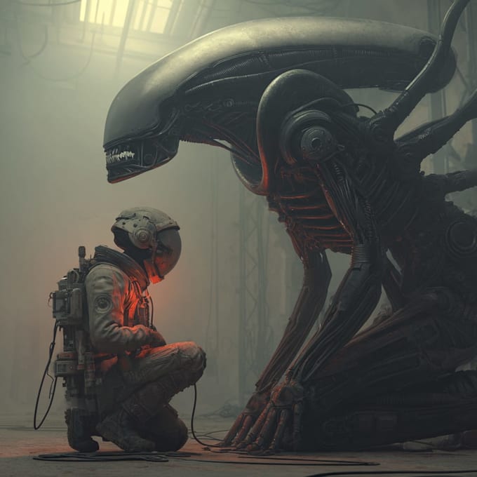 create vintage comic, horror and sci fi art