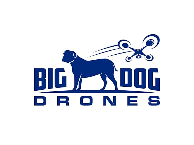 create a modern dog and drone mascot logo