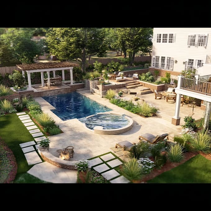 landscape design garden outdoor backyard, pool uae based