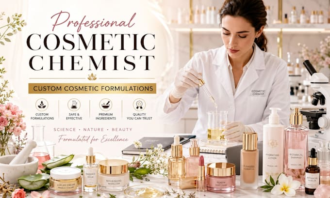 be your cosmetic chemist, do cosmetic formulations
