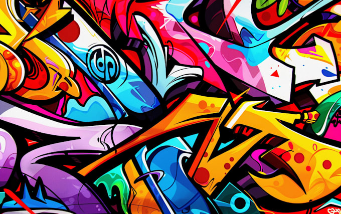 draw any graffiti mural wall art or banner