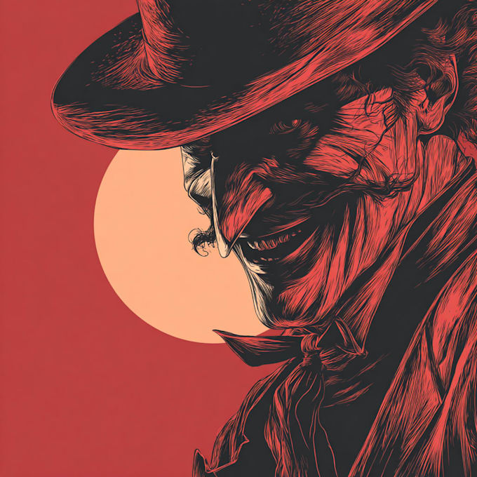 draw horror character illustration