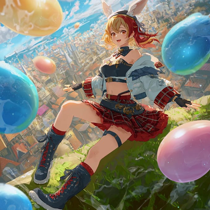 create anime fan art with dramatic action effects