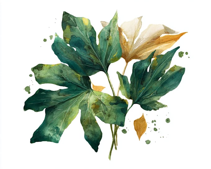 hand paint botanical illustrations