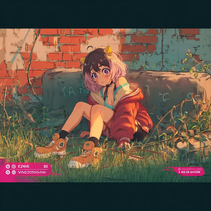 draw anime inspired original character artwork