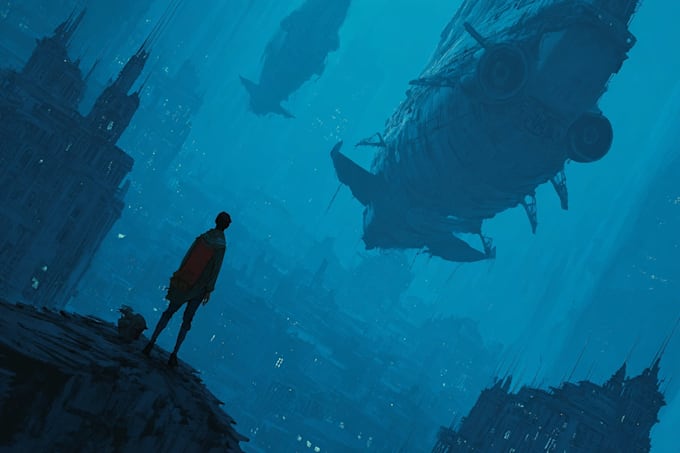 create stunning sci fi illustration and futuristic artwork