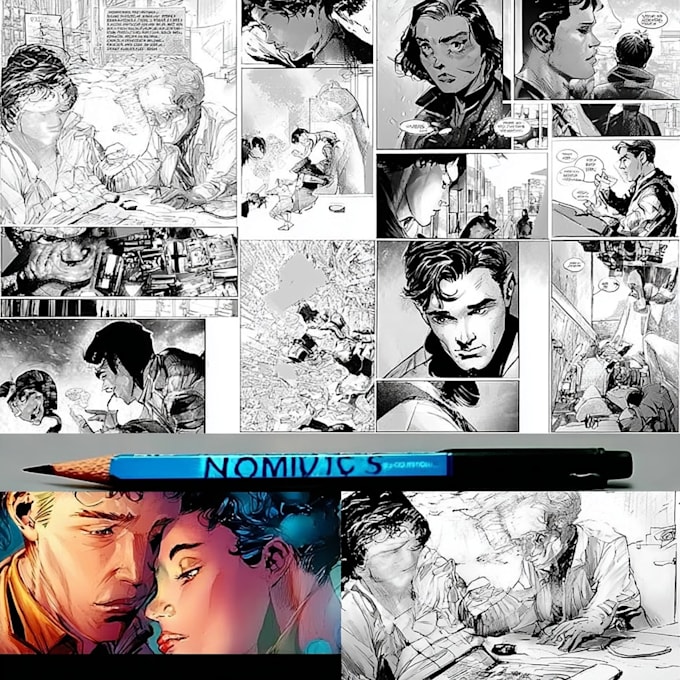 draw a comic book page professional artist