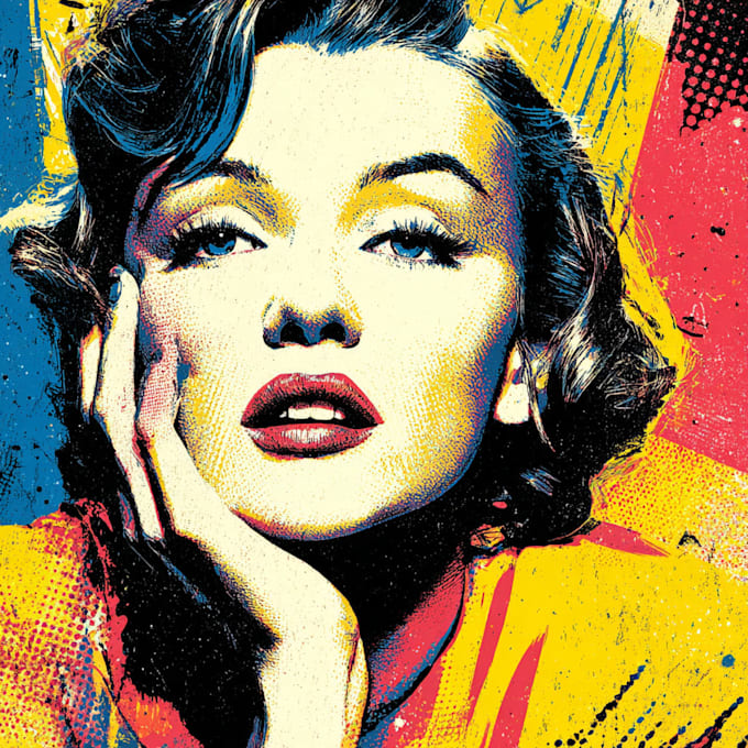 draw a professional pop art portrait