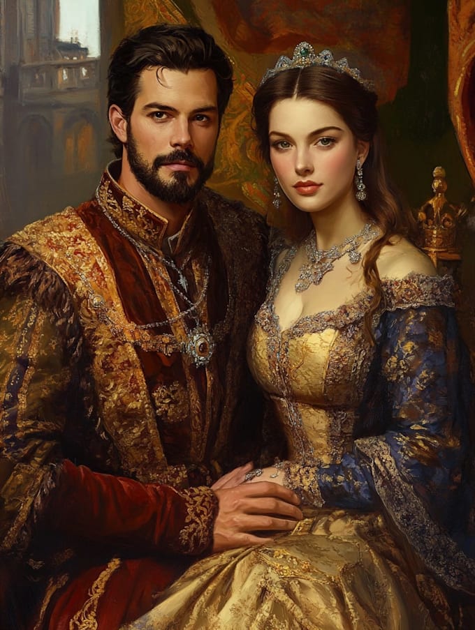 create custom royal portrait from photo