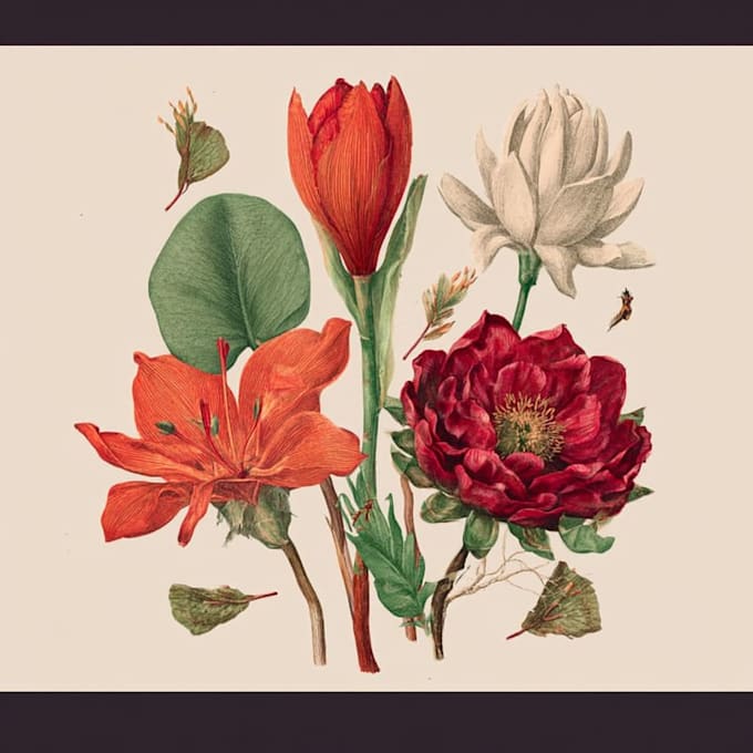 create a beautiful vintage botanical illustration