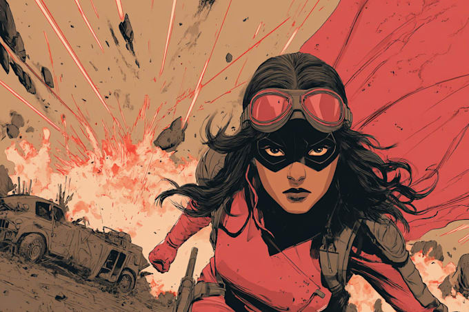 draw custom superhero comic art and graphic novel pages