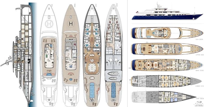 do marine cad drafting ship blueprint and vessel modelling