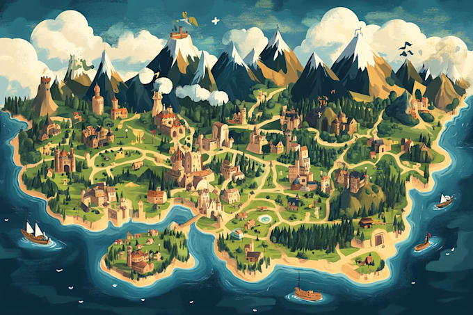 design business vector map of any location
