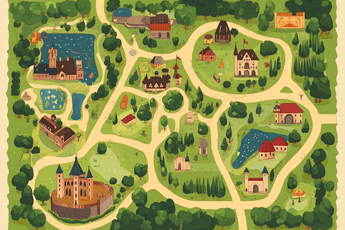 map design for custom events, festivals, and vector map