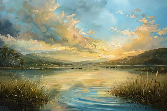 make oil painting landscape