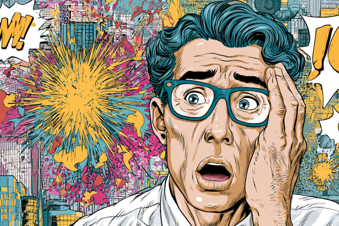 comic book illustration, comic graphic novel, comic