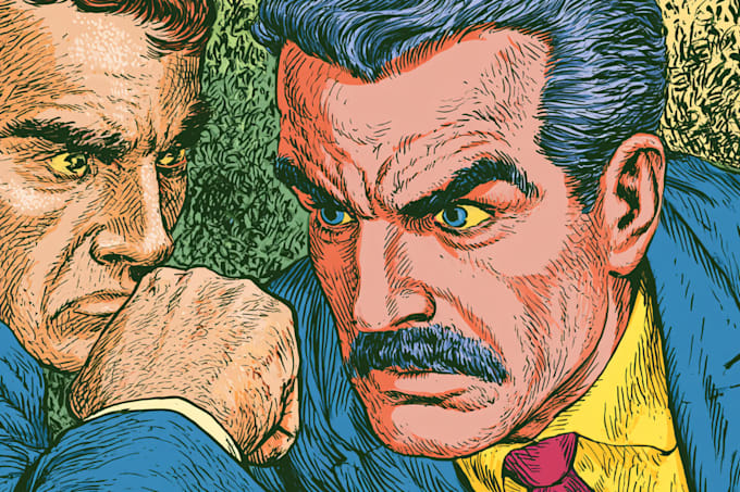 comic book illustration, comic graphic novel, comic