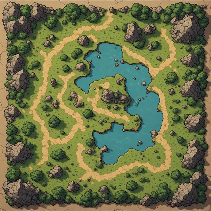 design printable board game map, fantasy tabletop rpg