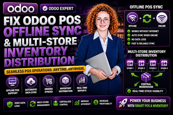 fix odoo pos offline sync and multi store inventory distribution