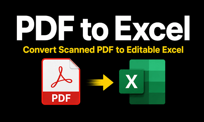 convert PDF to excel sheet accurately in 24 hours