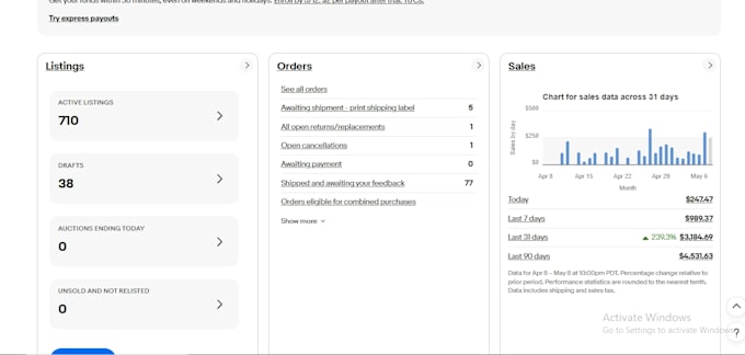 provide complete ebay dropshipping virtual assistant service