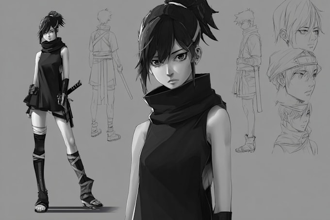 create anime character designs, fanarts, anime