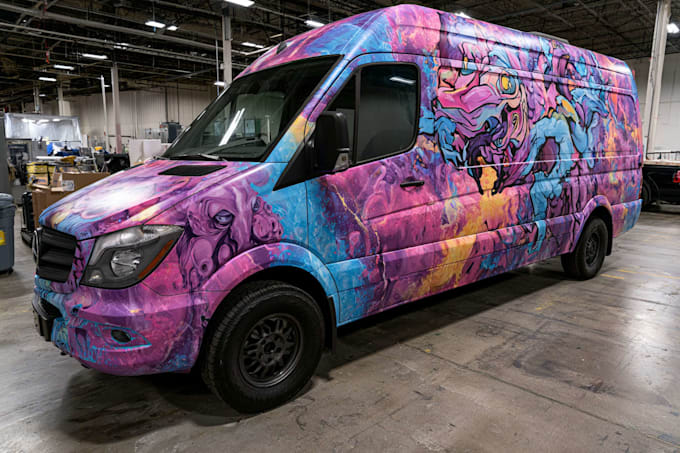 professional van wrap, vehicle wrap, car wrap design