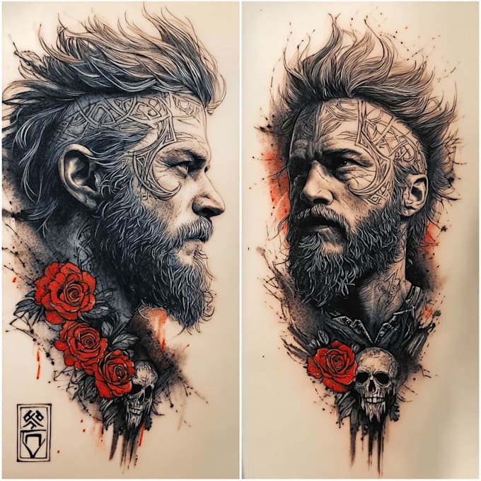 make professional geometric linework tatto design