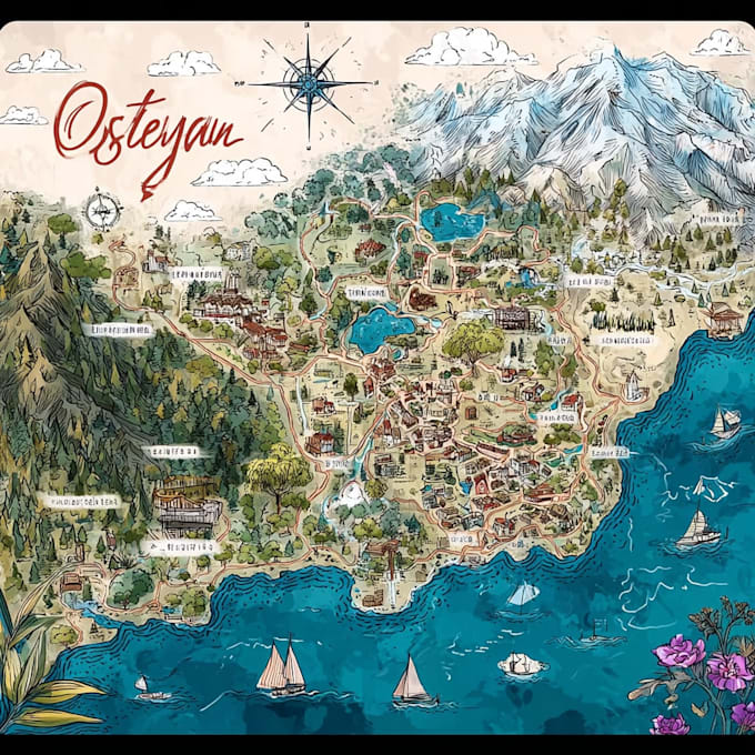 create island map illustration