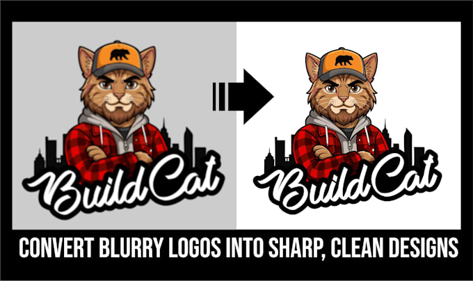 redraw, recreate, and convert logo to vector