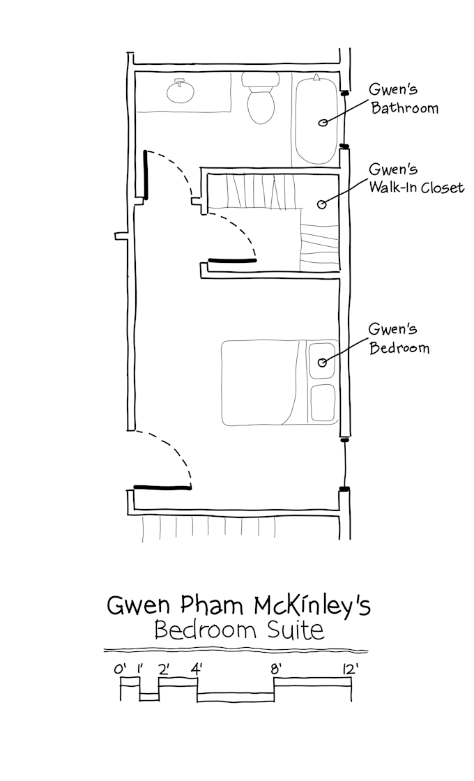 create modified hand drawn architecture or interior layout