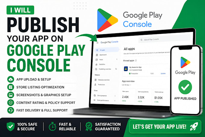 publish, update, and manage your app on google play console