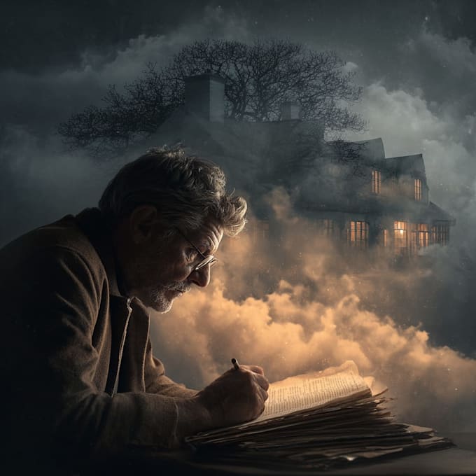 create illustrated fairytale book cover