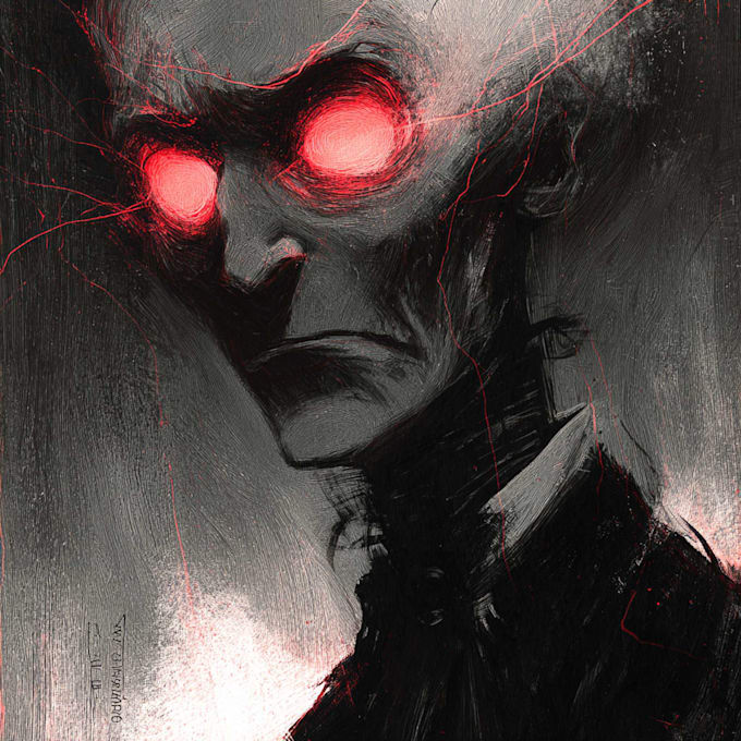 draw dark art and monsters character