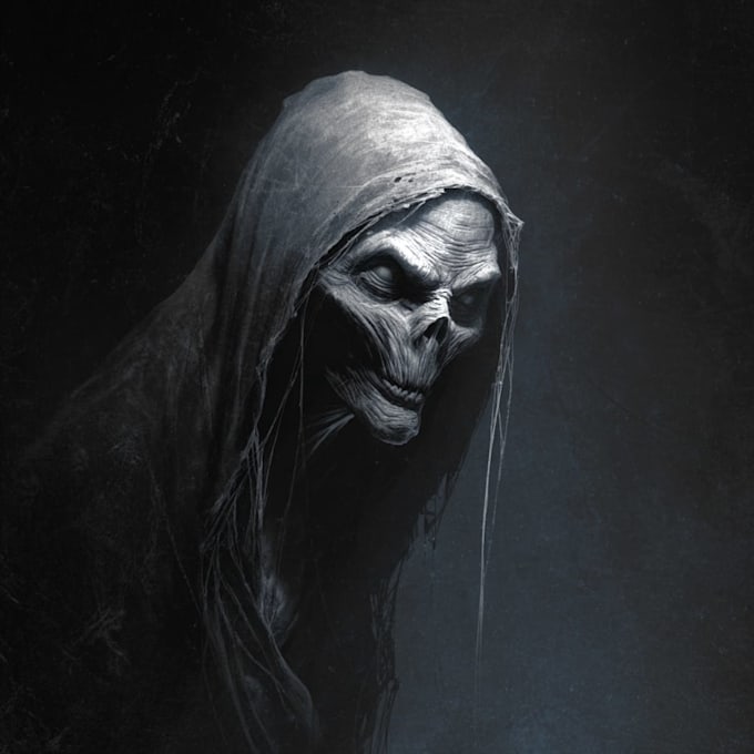 draw horror and gothic line art illustrations