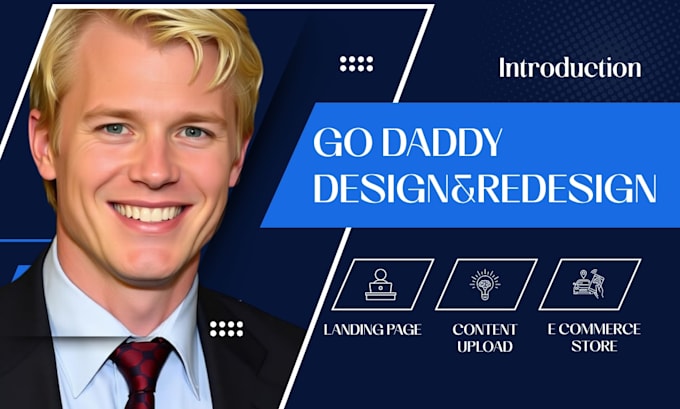 develop your godaddy website design and redesign landing page seo developement