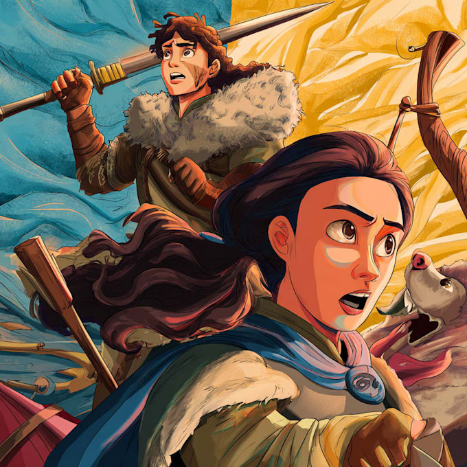 make an epic illustration for your character