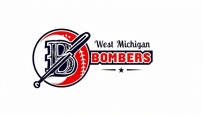 design a custom west michigan bombers logo design