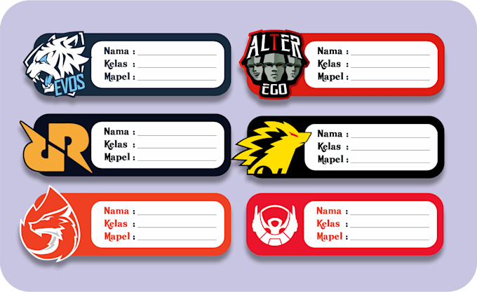 design cute and professional school subject stickers for students