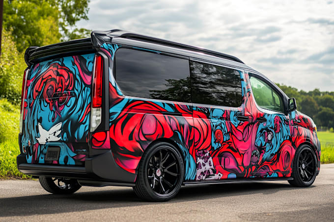 design printable car wrap, vehicle branding, van wrap luxury